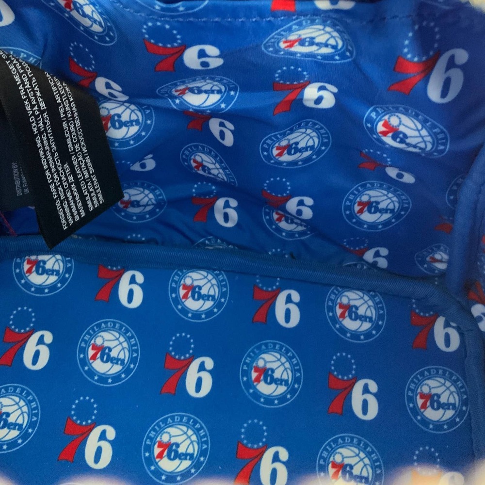 NEW! Loungefly NBA Philadelphia 76ers Debossed Logo Mini Backpack E12 - Picture 6 of 8